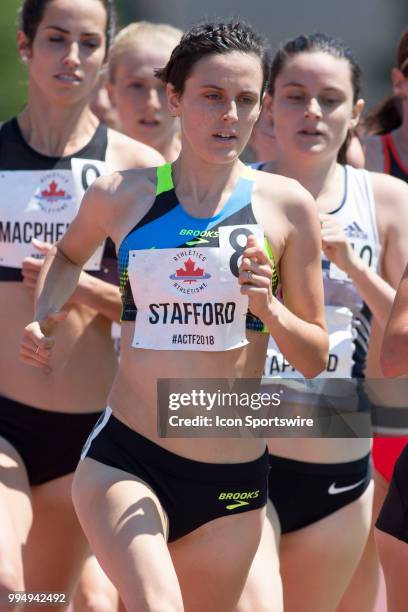 Gabriela Stafford running in the 1500m final at the 2018 Athletics Canada National Track and Field Championships on July 08, 2018 held at the Terry...