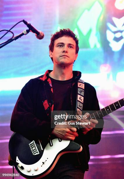 Andrew VanWyngarden of MGMT performs on stage at Somerset House Summer Series on July 9, 2018 in London, England.