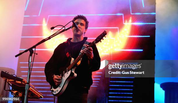 Andrew VanWyngarden of MGMT performs on stage at Somerset House Summer Series on July 9, 2018 in London, England.