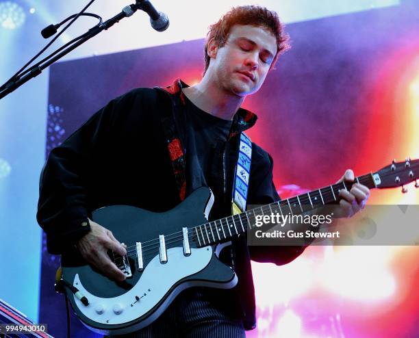 Andrew VanWyngarden of MGMT performs on stage at Somerset House Summer Series on July 9, 2018 in London, England.