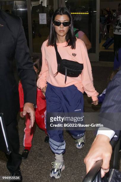 Kourtney Kardashian is seen on July 09, 2018 in Los Angeles, California.