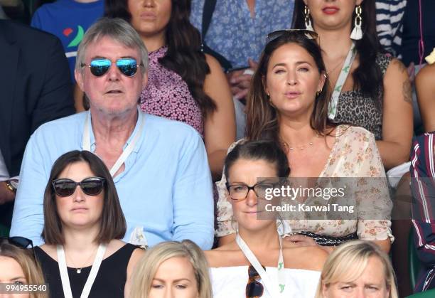 Nigel Snawdon and Lisa Snowdon attend day seven of the Wimbledon Tennis Championships at the All England Lawn Tennis and Croquet Club on July 9, 2018...