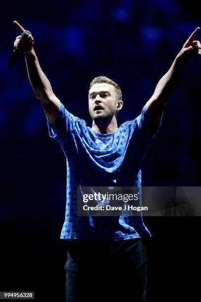 Justin Timberlake performs at The O2 Arena on July 9, 2018 in London, England.