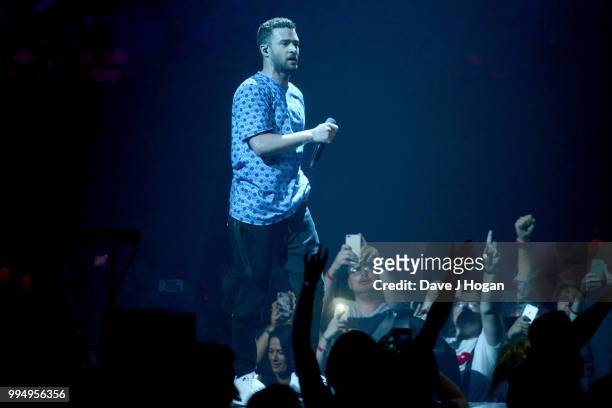 Justin Timberlake performs at The O2 Arena on July 9, 2018 in London, England.