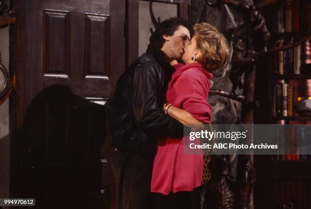 Richard Cox, Christine L Tudor appearing on the soap opera 'Loving'.