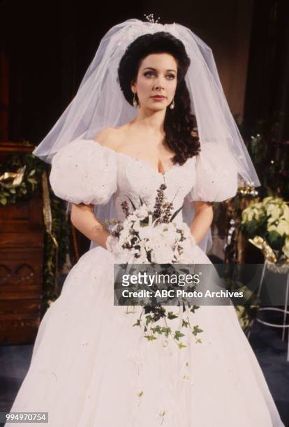 Lisa Peluso appearing on the soap opera 'Loving'.