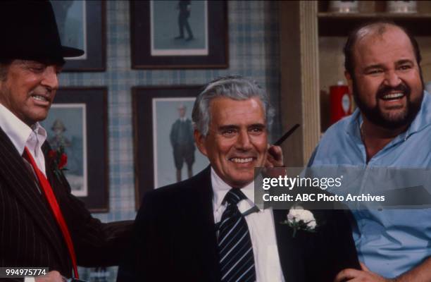 Dean Martin, John Forsythe, Dom DeLuise appearing on 'Dom DeLuise and Friends'.