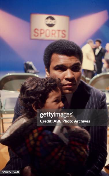Muhammad Ali appearing on Walt Disney Television via Getty Images 'Sports Beat'.