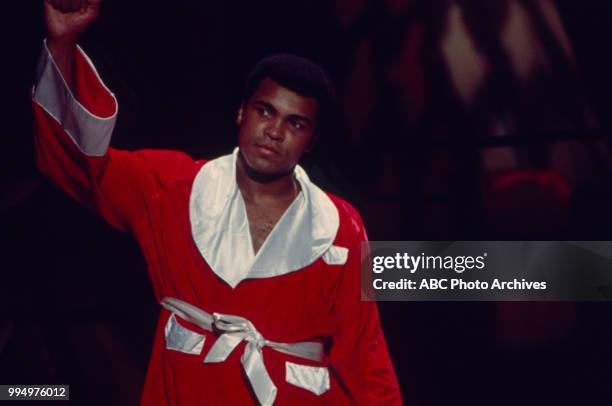 Muhammad Ali in the ring.