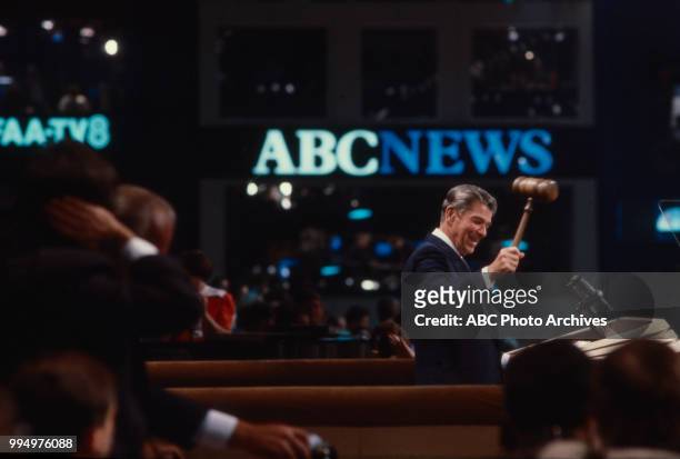 President Ronald Reagan at the 1984 Republican National Convention, Dallas Convention Center, Dallas, Texas, August 1984.