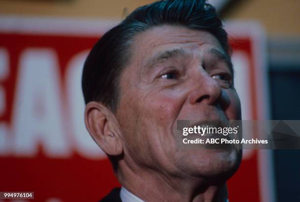 Ronald Reagan during the Massachusetts primary.