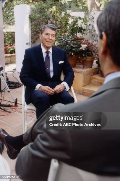 Former President Ronald Reagan on Walt Disney Television via Getty Images's 'Good Morning America'.