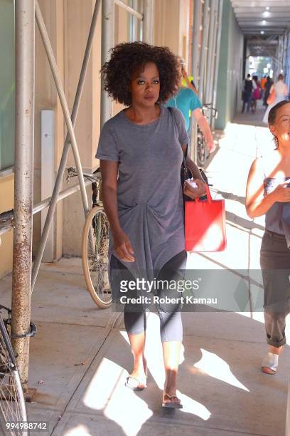 Viola Davis seen out and about in Manhattan on July 9, 2018 in New York City.