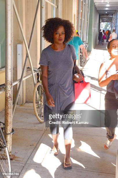 Viola Davis seen out and about in Manhattan on July 9, 2018 in New York City.