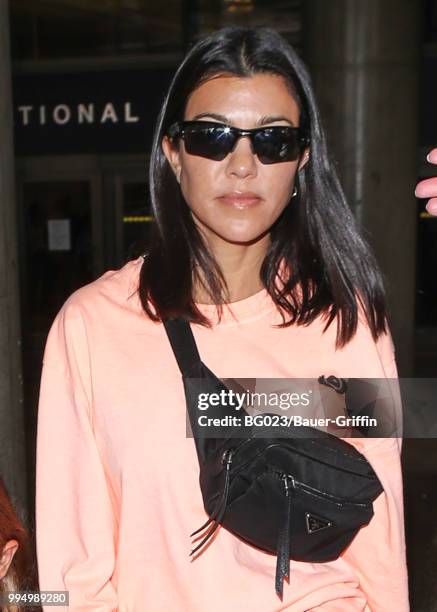 Kourtney Kardashian is seen on July 09, 2018 in Los Angeles, California.