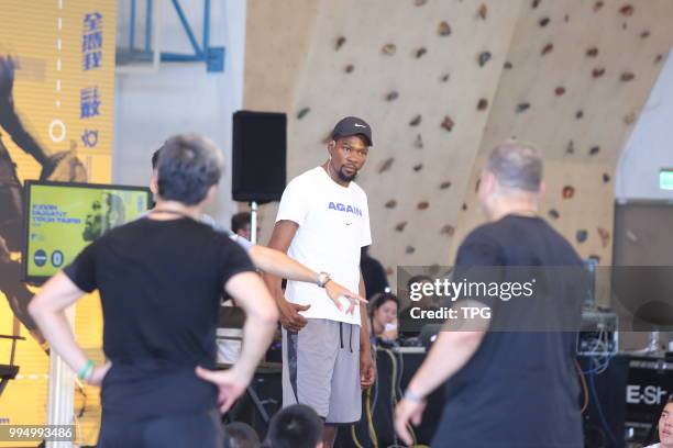 Kevin Durant attends 2018 NIKE basketball tour in Taipei on 09th July, 2018 in Taipei, Taiwan, China.