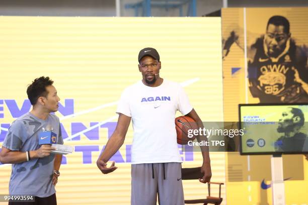 Kevin Durant attends 2018 NIKE basketball tour in Taipei on 09th July, 2018 in Taipei, Taiwan, China.