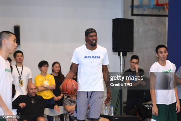 Kevin Durant attends 2018 NIKE basketball tour in Taipei on 09th July, 2018 in Taipei, Taiwan, China.