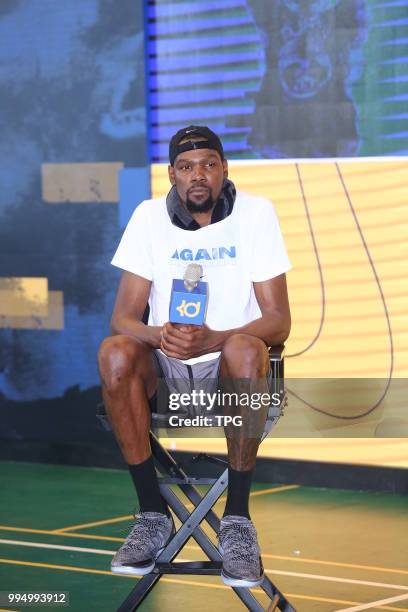 Kevin Durant attends 2018 NIKE basketball tour in Taipei on 09th July, 2018 in Taipei, Taiwan, China.