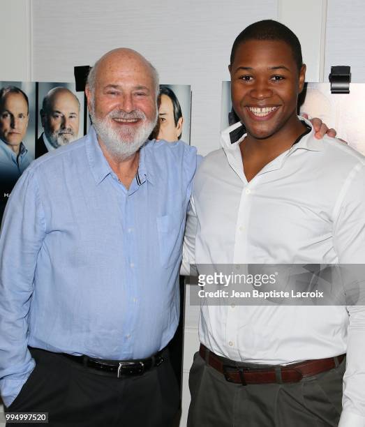 Rob Reiner and Luke Tennie attend the premiere of Vertical Entertainment's 'Shock And Awe' on July 9, 2018 in West Hollywood, California.