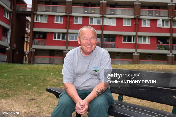 Council worker Billy Hawsham, who remembers England's football squad member Kyle Walker growing up on the Lansdowne Estate, poses for a portrait on...