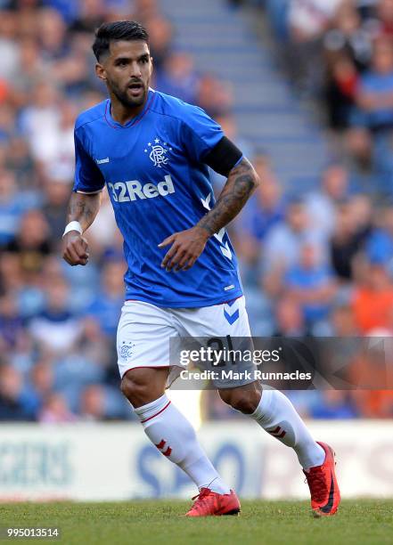 Daniel Candeias of Rangers in action during the Pre-Season Friendly between Rangers and Bury at Ibrox Stadium on July 6, 2018 in Glasgow, Scotland.