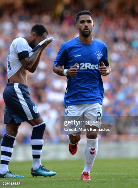 Daniel Candeias of Rangers in action during the Pre-Season Friendly between Rangers and Bury at Ibrox Stadium on July 6, 2018 in Glasgow, Scotland.