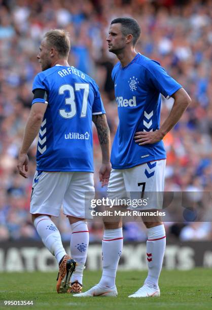 Jamie Murphy of Rangers in action during the Pre-Season Friendly between Rangers and Bury at Ibrox Stadium on July 6, 2018 in Glasgow, Scotland.