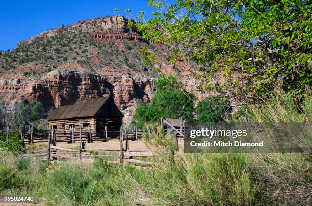 grafton ghost town barn - rail fence stock pictures, royalty-free photos & images