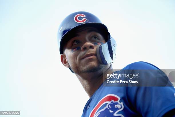 Willson Contreras of the Chicago Cubs gets ready to bat against the San Francisco Giants at AT&T Park on July 9, 2018 in San Francisco, California.