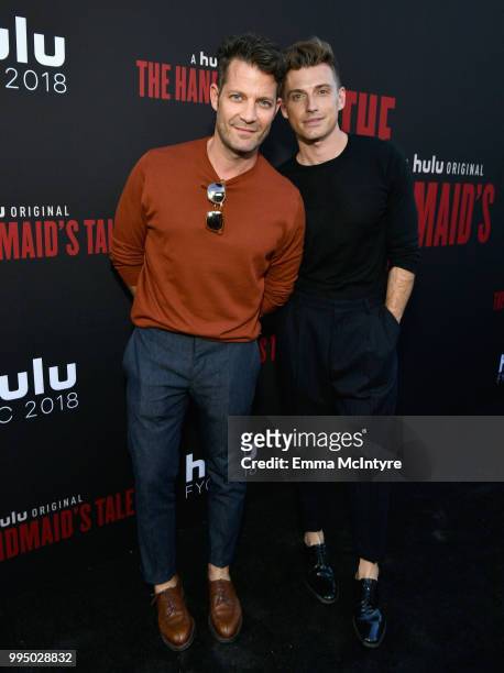 Nate Berkus and Jeremiah Brent attend "The Handmaid's Tale" Hulu finale at The Wilshire Ebell Theatre on July 9, 2018 in Los Angeles, California.