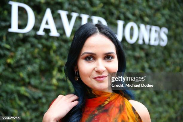 Lyn-Al Young poses during the David Jones Spring Summer 18 Collections Launch Model Castings on July 10, 2018 in Melbourne, Australia.