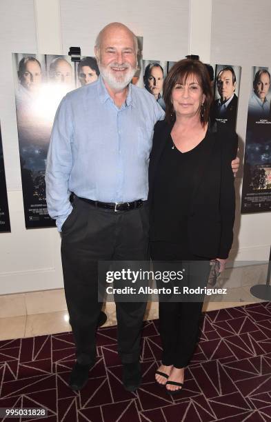 Director Rob Reiner and Michele Reiner attend the Premiere of Verticle Entertainment's "Shock And Awe" at The London West Hollywood on July 9, 2018...
