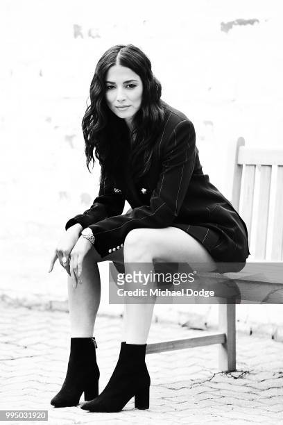 Jessica Gomes poses during the David Jones Spring Summer 18 Collections Launch Model Castings on July 10, 2018 in Melbourne, Australia.
