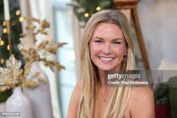 Actress Kelley Limp visits Hallmark's "Home & Family" at Universal Studios Hollywood on July 9, 2018 in Universal City, California.