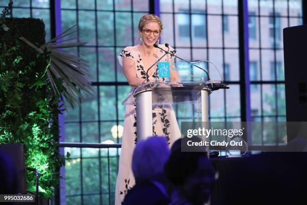 Emily Blunt hosts the American Institute for Stuttering 12th Annual Freeing Voices Changing Lives Benefit Gala at Gustavino's on July 9, 2018 in New...