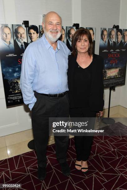Rob Reiner and Michele Reiner attend the premiere of Vertical Entertainment's "Shock and Awe" at The London West Hollywood on July 9, 2018 in West...