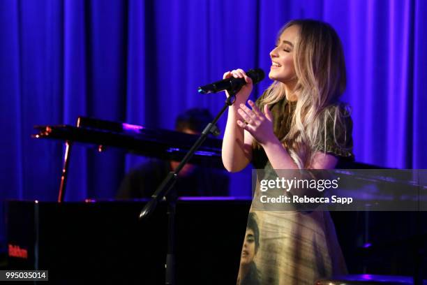 Sabrina Carpenter performs at Spotlight: Sabrina Carpenter at The GRAMMY Museum on July 9, 2018 in Los Angeles, California.