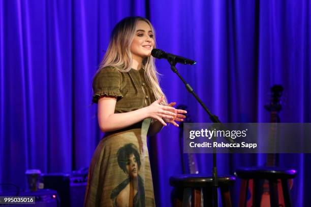 Sabrina Carpenter performs at Spotlight: Sabrina Carpenter at The GRAMMY Museum on July 9, 2018 in Los Angeles, California.