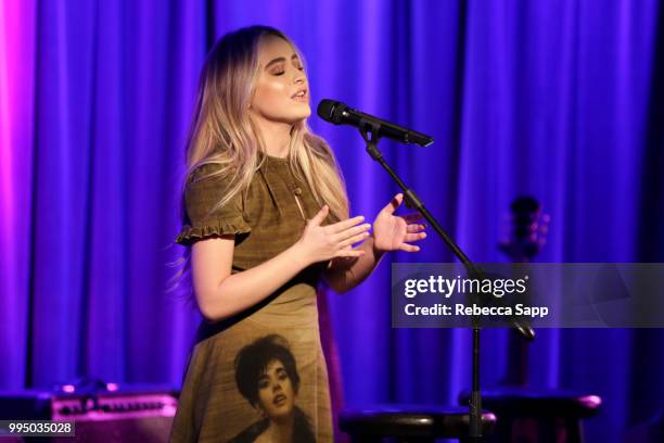 Sabrina Carpenter performs at Spotlight: Sabrina Carpenter at The GRAMMY Museum on July 9, 2018 in Los Angeles, California.