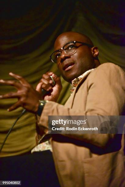 Barry Jenkins speaks onstage at the screening of Summit Entertainment's "Blindspotting" Q&A at Bing Theatre At LACMA on July 9, 2018 in Los Angeles,...