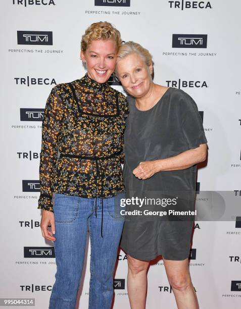 Gretchen Mol and Mary Harron attend Tribeca Talks the Journey inspired by TUMI on July 9, 2018 in Toronto, Canada.