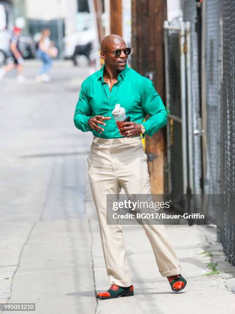 Terry Crews is seen arriving at the 'Jimmy Kimmel Live' on July 09, 2018 in Los Angeles, California.