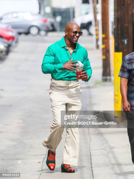 Terry Crews is seen arriving at the 'Jimmy Kimmel Live' on July 09, 2018 in Los Angeles, California.