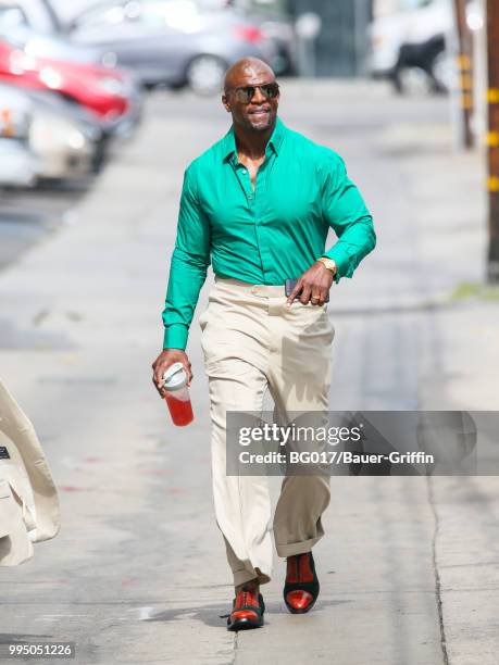 Terry Crews is seen arriving at the 'Jimmy Kimmel Live' on July 09, 2018 in Los Angeles, California.