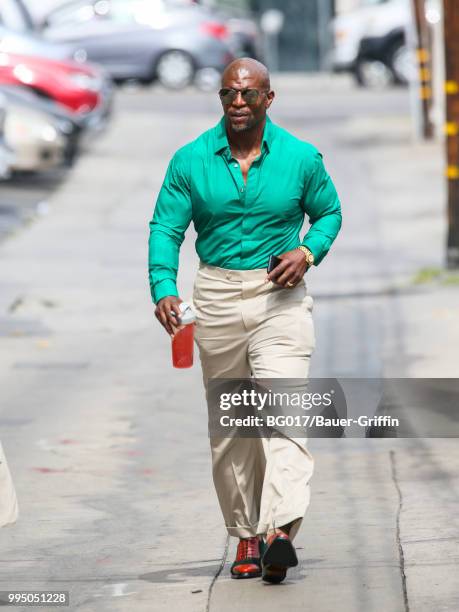 Terry Crews is seen arriving at the 'Jimmy Kimmel Live' on July 09, 2018 in Los Angeles, California.