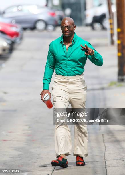 Terry Crews is seen arriving at the 'Jimmy Kimmel Live' on July 09, 2018 in Los Angeles, California.