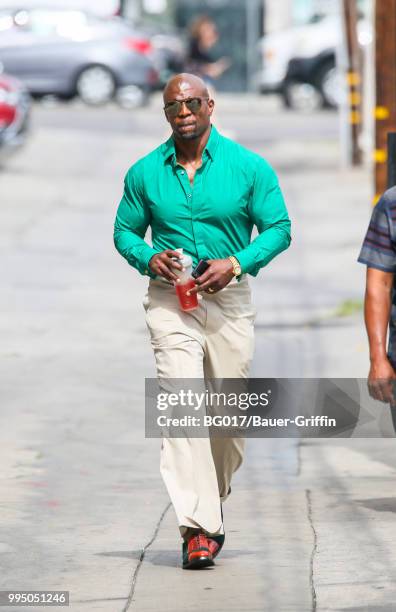 Terry Crews is seen arriving at the 'Jimmy Kimmel Live' on July 09, 2018 in Los Angeles, California.