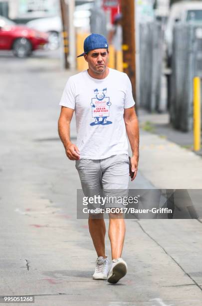 Bobby Cannavale is seen arriving at the 'Jimmy Kimmel Live' on July 09, 2018 in Los Angeles, California.
