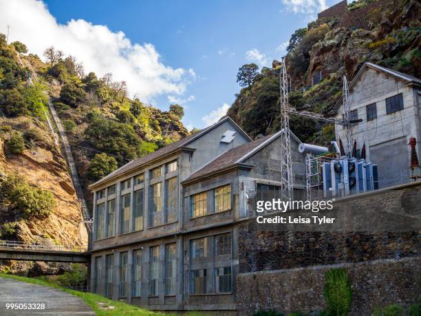 The abandoned village of La Cebadilla, built to house the workers on the hydro-electric installation at the upper end of the Poqueira Gorge in the...